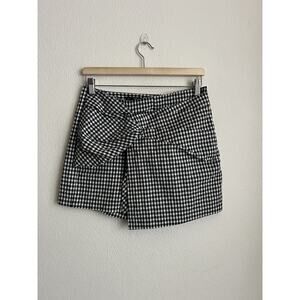 ZARA Women Skort Skirt Women’s Small Mini Buffalo Check Black White